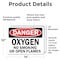 Signmission Oxygen Danger Sign, Vinyl Decal, 14in W x 10in L, 2PK OS-2PACK-DS-D-1014-L-19459 - alternate 4